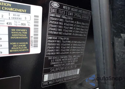 2014 Land Rover Range Rover Sport 3.0L V6 Supercharged Hse from USA, damaged, VIN SALWR2WF8EA335119